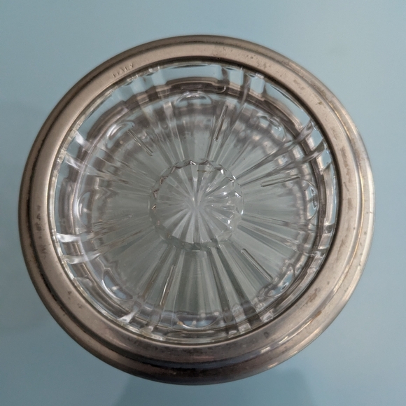 Vintage Coasters, Italian Silver Glass Crystal Coasters, Set of 4 Bar Decor - Picture 12 of 17